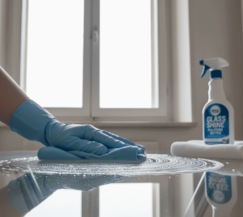 tavolo in vetro pulizia