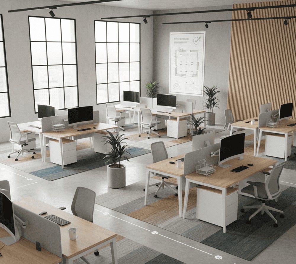 scrivanie in open space