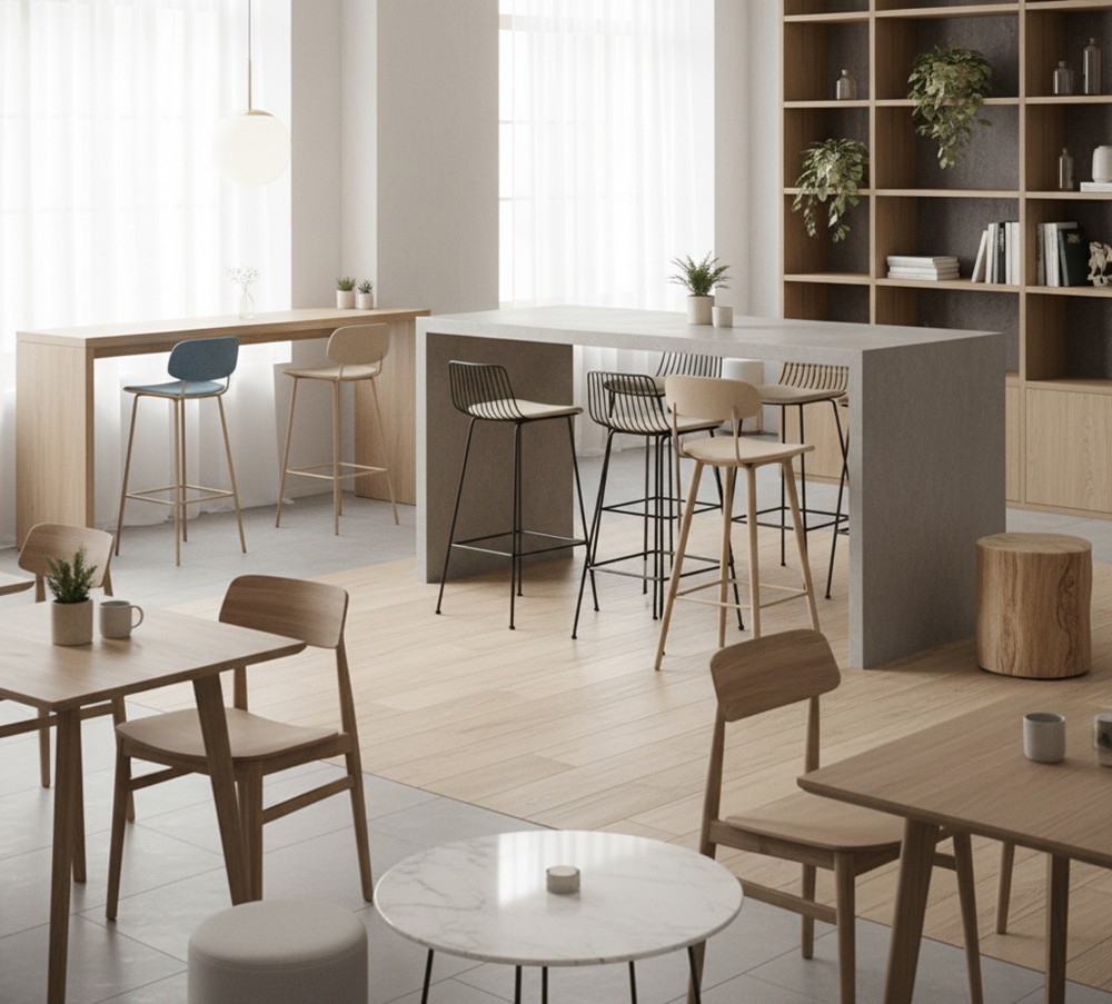 stools in different heights