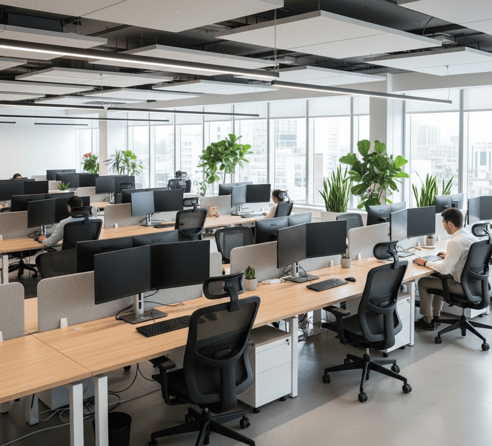 Ufficio con sedia ergonomica