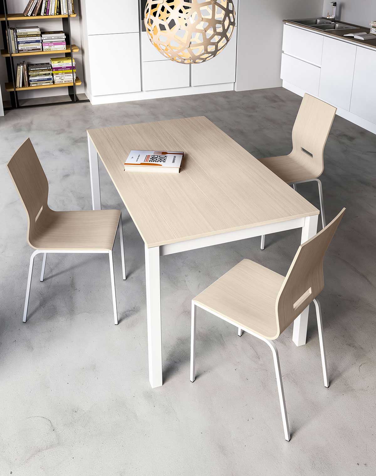 Tavolo di design Jolly S 120x70 (170) Point - Progetto Sedia