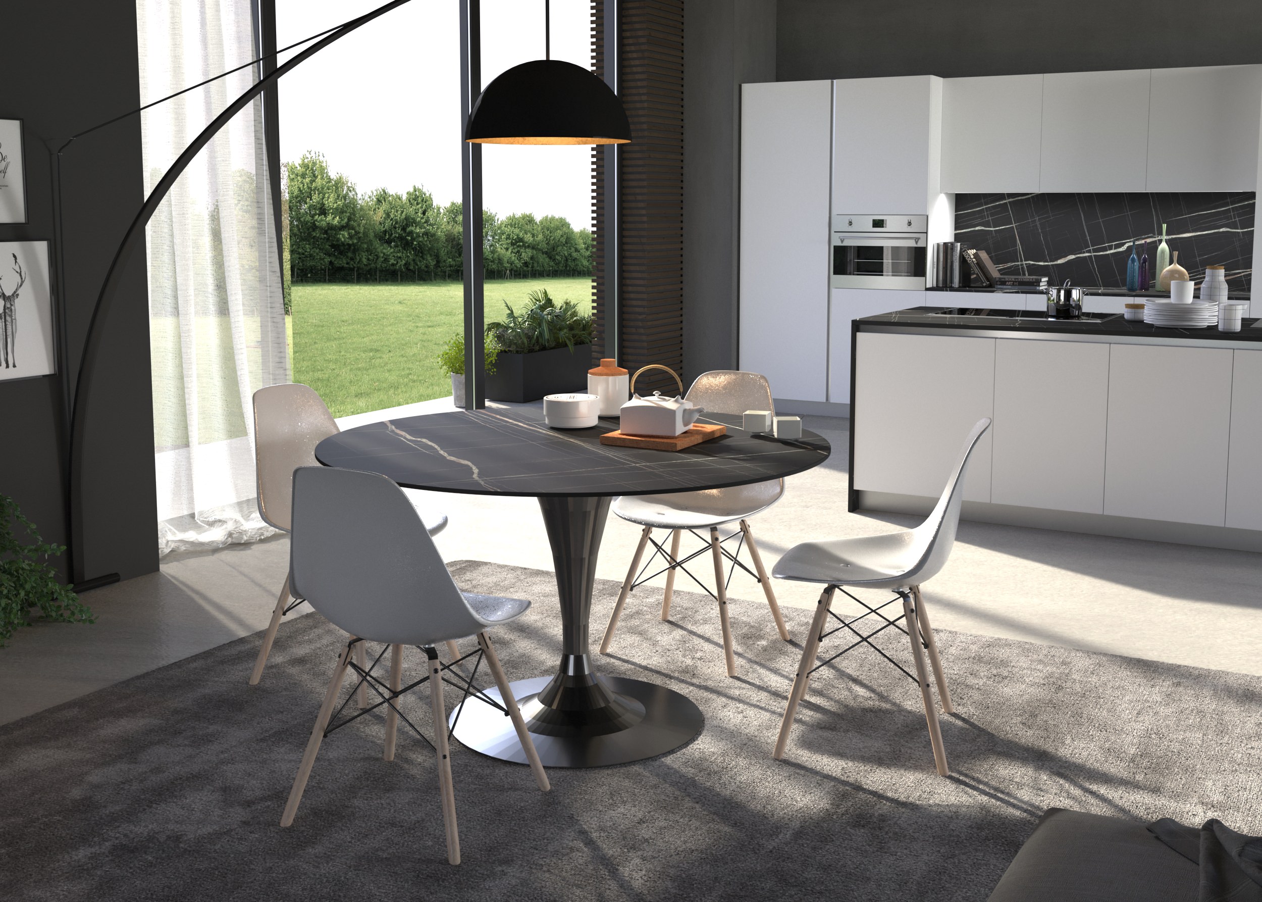 Tavolo di design Tondo ø 110 Union - Progetto Sedia