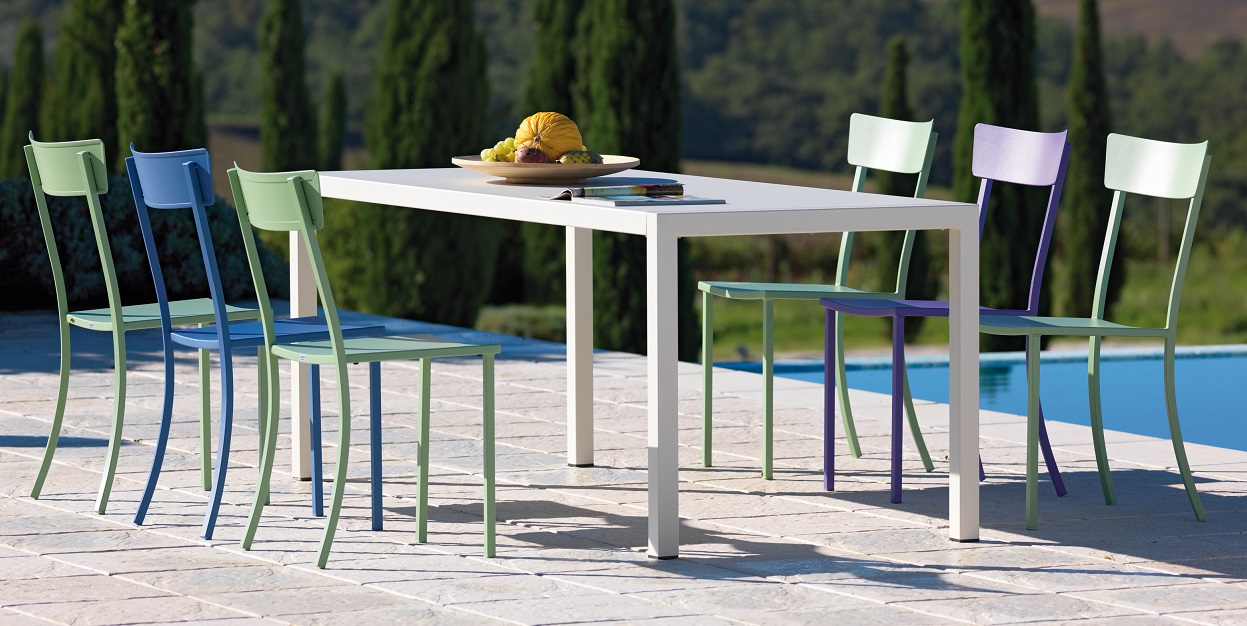 Tavolo da giardino ed esterni Quatris 120x70 Vermobil - Progetto Sedia