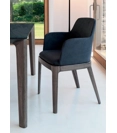 Margot armchair with wooden legs