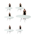 Giro Ø 130 (210) con 4 gambe Tavoli da cucina Bontempi 4