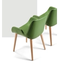 Easy Wood Leg Upholstered chairs Progetto Sedia 4