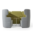 PEOPLE SET - 4-seater Acoustic Cell Sofas and benches Milani 1