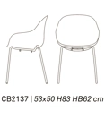 Academy CB2137 Sedie in plastica di design Connubia 4