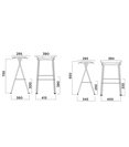 FLIP Metal stools infiniti 9