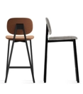 Tata Stool (upholstered seat and back) Metal stools point 1