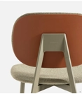 Tata Stool (upholstered with plastic backrest back) Metal stools point 2