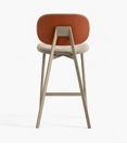 Tata Stool (upholstered with plastic backrest back)