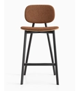 Tata Stool (upholstered with wooden backrest and underseat)