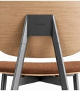 Tata Stool (upholstered with wooden backrest and underseat) Metal stools point 1