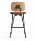 Tata Stool (upholstered with wooden backrest and underseat) Metal stools point 2