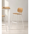 Tata Stool (seat and back in plastic or wood) Metal stools point 1