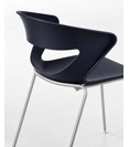 SET 2 sedie Kicca - Seduta Nera - Gamba Alluminio - PRONTA CONSEGNA Sedie outlet Kastel 1