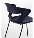 SET 2 sedie Kicca - Seduta Nera - Gamba Nera - PRONTA CONSEGNA Sedie outlet Kastel 1