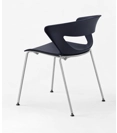 SET 2 sedie Kicca - Seduta Nera - Gamba Alluminio - PRONTA CONSEGNA Sedie outlet Kastel 2