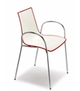Zebra Two-tone armrests Metal chairs Scab 3