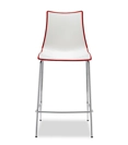 Zebra Bicolore H65 Sgabello in plastica Scab 1