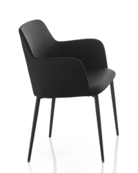 Margot poltrona gambe in acciaio