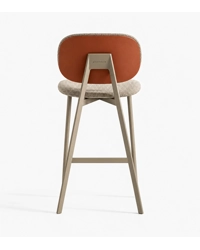 Tata Stool (upholstered with plastic backrest back)