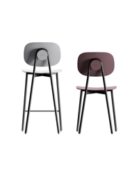 Tata Young Sgabello (rivestito con retro schienale in plastica)