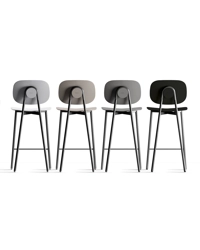 Tata Young Stool (seat and back in plastic or wood)