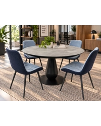 SET Tavolo Perla ø 125 (175) + 4 sedie Dalia - OFFERTA OUTLET IN PRONTA CONSEGNA