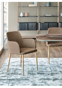 Margot poltrona gambe in acciaio Sedie imbottite Bontempi