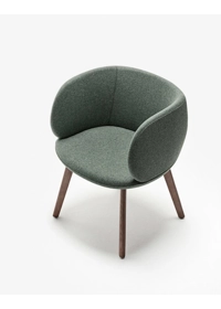 Beth Poltrona Legno Poltroncine imbottite Milani