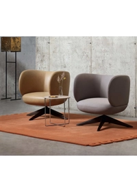 Beth Poltrona Lounge Legno Poltroncine imbottite Milani