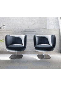 Beth Poltrona Lounge Metallo Poltroncine imbottite Milani