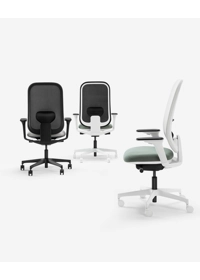 Evo Operativa Rete - Plastica Bianca Sedie direzionali per ufficio Milani