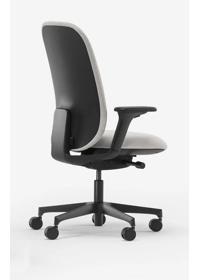 Evo Operativa Tappezzata - Plastica Nera Sedie direzionali per ufficio Milani