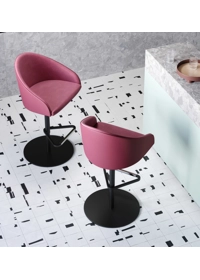 Kameo Stool - Girevole con Base Tonda Sgabelli imbottiti Kastel