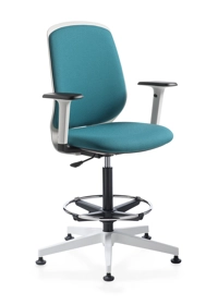 Key Smart Stool - Schienale Imbottito Sgabelli per ufficio Kastel