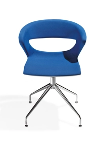 Kicca - Girevole 4 Piedi Sedie in plastica di design Kastel