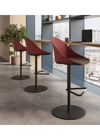 Kross Stool - Base Tonda Piana con Alzo Gas Sgabelli in plastica Kastel