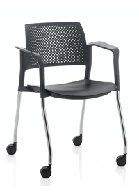 Kyos con Rotelle Sedie in plastica di design Kastel