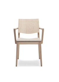 Maxim Upholstered Armrests Modern wooden chairs Origins 1971