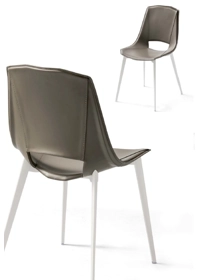 Eva Gamba a Spillo (seduta cuoio) Sedie in cuoio Point