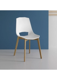 Eva 5 (seduta plastica) Sedie in legno moderne Point
