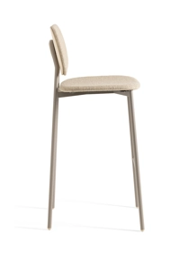 Tata Young Sgabello (rivestito con retro schienale in plastica) Sgabelli in metallo Point