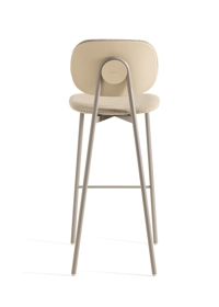 Tata Young Sgabello (rivestito con retro schienale in plastica) Sgabelli in metallo Point