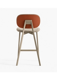 Tata Stool (upholstered with plastic backrest back)