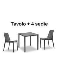 Set Tavolo + 4 sedie Esterno - cod. 237 Tavoli contract Progetto Sedia