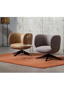 Beth Poltrona Lounge Legno Poltroncine imbottite Milani