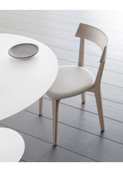 Padded Ariston Modern wooden chairs Origins 1971